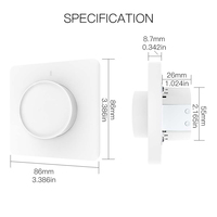 Interruptor Atenuador LED para Bombillas LED/Incandescentes/Halógenas Atenuables, Interruptor Atenuador con Control Remoto, Interruptor Atenuador Inteligente