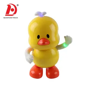 华大B/O小宝宝音乐走路说话黄色塑料电动跳舞鸭子玩具