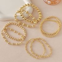 Perle de citrouille en forme de boule de bohème faite à la main pour Bracelet ensemble élastique extensible femmes élégant empilable bijoux en perles pour cadeau