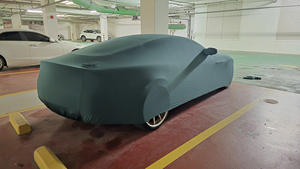 कस्टम लोगो मुद्रित खेल मखमली कार कवर 911 चमकदार फिनिश के लिए 4 मिइल मोटाई 99% Uv सुरक्षा इनडोर उपयोग - Product Image 5