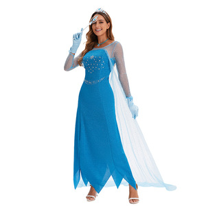 <span class=keywords><strong>Vestito</strong></span> da principessa nuova <span class=keywords><strong>Elsa</strong></span> per adulti <span class=keywords><strong>vestito</strong></span> da regina per abbigliamento da spettacolo <span class=keywords><strong>di</strong></span> personaggi Anime Cosplay <span class=keywords><strong>di</strong></span> Halloween - Product Image 5