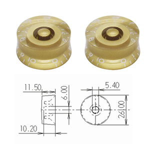 Boutons de guitare électrique et basse Hot Sale, type Top Hat, pour contrôle de volume, tonalité et effets AMP, compatibles LP - Product Image 4