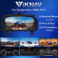 Autoradio Viknav, compteur de vitesse numérique pour Dodge Ram 2008-2012, tableau de bord Linux, écran tactile, panneau de remplacement