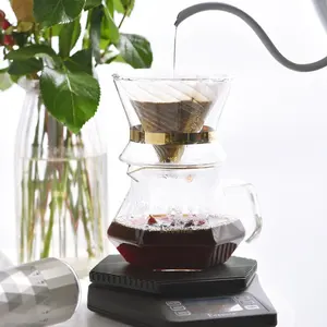 Brewista toptan cam kahve damlatıcı üzerine dökün V şekilli kahve Brewer kahve filtreli fincan