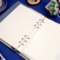 Carnet à feuilles mobiles en PU pour affaires, manuel de travail, boîte cadeau personnalisée en peau de mouton, carnet de notes pour le bureau, logo personnalisé