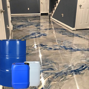 Recubrimiento Epóxico Metálico para Pisos, 100 kg/set, Relación 3:1, Resina Epóxica Autonivelante para Capa Superior de Piso, Recubrimiento Impermeable - Product Image 3