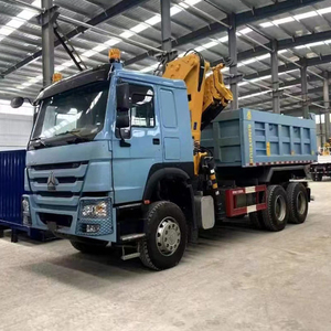 HOWO 6x4 8T 10T משאית רכוב מנוף עם משליך תיבת 10T טלסקופי ום מנוף ישר מנוף משאית מוצרים לבנים עץ משאית - Product Image 2