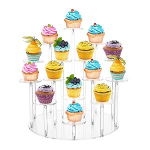 Espositore per Torte e Cupcake in Acrilico Trasparente, Set di Supporti per Dessert per Feste di <span class=keywords><strong>Compleanno</strong></span> e Matrimoni - Product Image 6