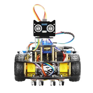 Fabriek Levering Groothandel Ultrasone Infrarood Obstakel Vermijden Intelligente Tracking Slimme Auto Programmering Kit Voor <span class=keywords><strong>Arduino</strong></span> - Product Image 1