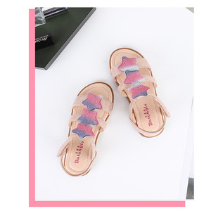 Fashion Sparkly Star <b>Summer</b> Kids Sandals Girls Sandals Open Toe <b>Summer</b> <b>Flats</b> Dress Sandals - Product Image 4