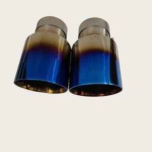 Universele uitlaatsierstuk 2.5" 3" 3.5" 4" 4.5" Gebrande Blauwe 304 RVS uitlaatpijp Auto-onderdelen - Product Image 4