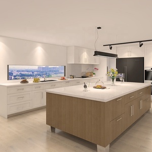 Nuovo Design Moderno di Mobili da Cucina <span class=keywords><strong>con</strong></span> <span class=keywords><strong>Lavello</strong></span>, Rubinetto, Cerniere, Cassetto, Cestello e Isola - Product Image 1