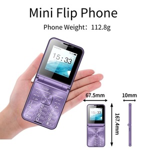 F5 New Lady Cover pliable 2G téléphone portable 4 carte SIM grand écran mince lumière liste noire torche bas prix téléphone de poche à rabat - Product Image 5