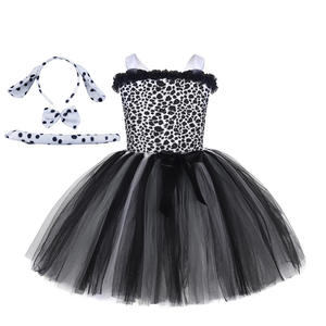 Disfraz de <span class=keywords><strong>Princesa</strong></span> con Estampado de Leopardo Animal, Disfraz de Guepardo de la Selva de TV y Películas, Disfraz de Gato Negro, Vestido de Tutú para Niñas para Halloween - Product Image 4