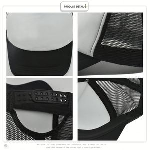 Casquette de camionneur en éponge sublimée en promotion, casquette publicitaire personnalisée imprimée et brodée, casquette de baseball, chapeau d'été avec visière solaire - Product Image 2