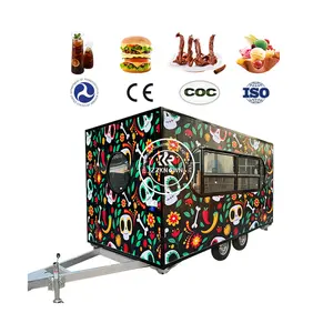 2024 Mobile Ice Cream Food Truck Mobile Food Vending Truck Hot Dog Cart Concession Food Trailer With Baking Equipment Dining Car
