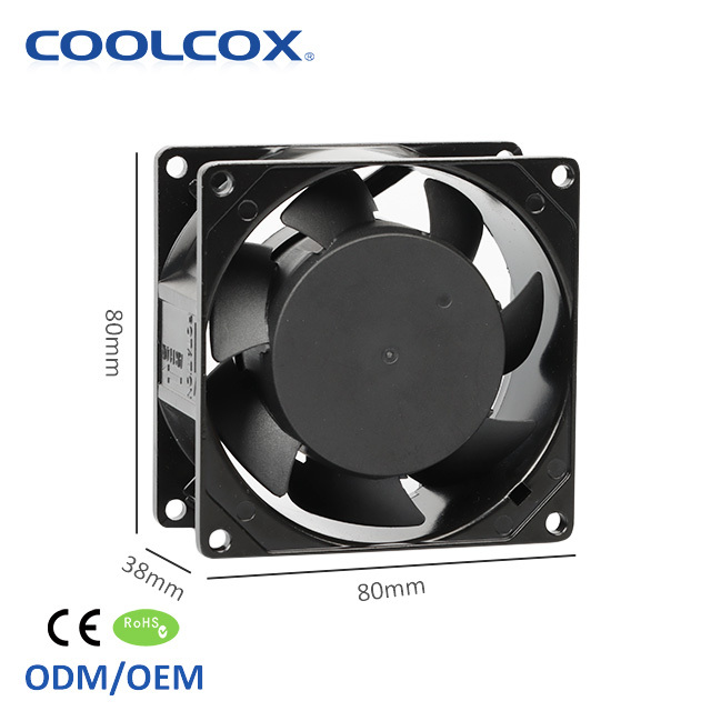 AC8038 80x80x38mm Axial Cooling Fan 110V/220V Electric Power Inverter Radiator for UPS Charging Station Exhaust Ventilation OEM