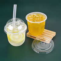 Gobelet en plastique personnalisé de 95 ml, jetable, 360 ml, pour boba, yaourt, emballage, gelée, milkshake, dessert, avec couvercles