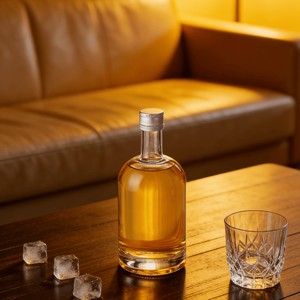 Usine de fabrication de bouteilles de vin en <span class=keywords><strong>verre</strong></span> flint pour spiritueux, vodka, whisky, <span class=keywords><strong>rhum</strong></span>, liqueur avec bouchon, formats 100 ml et 1000 ml - Product Image 2