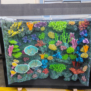Accesorios de tanques de peces de arrecife de coral acrílico transparente personalizado <span class=keywords><strong>Fondo</strong></span> <span class=keywords><strong>3D</strong></span> para <span class=keywords><strong>acuario</strong></span> - Product Image 1