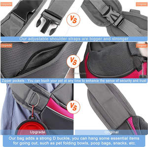 Büyük Kapasiteli Nefes Alabilen Köpek Askılı Çantası Evcil Hayvan Taşıyıcısı Önden Fileli Kediler için Açık Hava Seyahati Evcil Hayvan Askılı Taşıyıcısı Yumuşak - Product Image 6