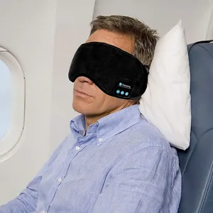 Máscara de dormir com Bluetooth para os olhos, sombreamento inteligente sem fio 3D, fones de ouvido com música elástica macia e confortável, máscara para dormir