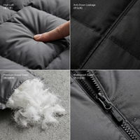 Fabricant de vestes matelassées personnalisées 700/800 Fill Power, vestes en duvet d'oie/canard sur mesure, tissu Ripstop Nylon, usine OEM