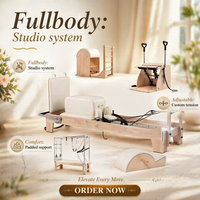 Ensemble de Pilates Cadillac Reformer réglable en érable, 5 pièces, durable, MJD-CC22A, adapté aux studios de Pilates et aux salles de sport