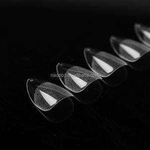 ปลายเล็บเจลใสแบบครึ่งด้านลายอัลมอนด์สำหรับต่อเล็บอะคริลิค - Product Image 2