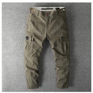 Pantalon de Travail Décontracté Homme Printemps-Automne, Résistant à l'Usure et aux Taches, Multi-Poches, Grande Taille, Coupe Ample en Coton - Product Image 4