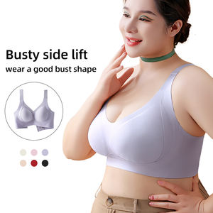 Soutien-gorge de haute qualité pour femmes, col en U, taille XL, extensible dans les quatre sens, respirant, avec bretelles réglables, soutien-gorge grande taille - Product Image 1