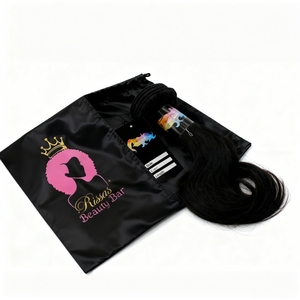 Custom Private Wig Brand Logo Printing Human Hair Extension Packaging Paper Gift Hang Tags And <b>bag</b> for Hair Bundle - Product Image 1