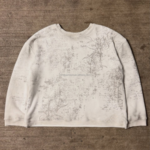 เสื้อยืดแขนยาวผ้าวาฟเฟิลพิมพ์ลายกราฟิกดีไซน์แบบทำเก่าสไตล์วอชด์  ผ้าฝ้าย 100% สำหรับผู้ชาย - Product Image 1