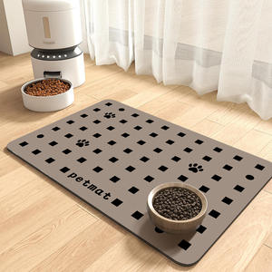 Tapis carré pour animaux de compagnie, anti-dérapant, anti-fuite, absorbant, résistant aux taches, pour la zone d'alimentation des chiens et des chats - Product Image 2