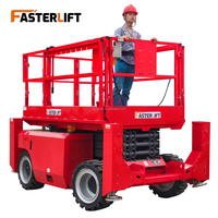Plateforme élévatrice à ciseaux automotrice Kubota de haute qualité avec moteur diesel FL, plateforme d'extension, nivellement entièrement automatique, capacité de 4 personnes