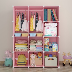 <span class=keywords><strong>4</strong></span> porte rosa e blu semplice armadietto di plastica <span class=keywords><strong>per</strong></span> bambini giocattolo - Product Image 6