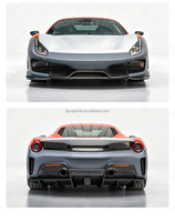 Kit Carrosserie en Fibre de Carbone Sec à Bon Prix pour Ferrari 488, Style P, Facelift, Pare-chocs Avant et Arrière, Accessoires Auto 2012-2018