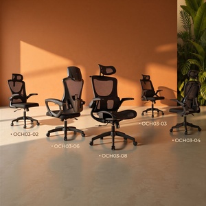 <span class=keywords><strong>Fauteuil</strong></span> de bureau ergonomique en maille, <span class=keywords><strong>orthopédique</strong></span>, noir, avec appui-tête, idéal pour les réunions de direction - Vente en gros - Product Image 4