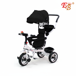 Triciclo nero dei bambini con la copertura 1PCS/cartone - Product Image 4