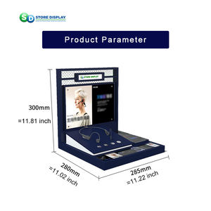 Built in bluetooth Promotion Acrylic Pdq Display Box <b>Headphone</b> Trade Show Exhibition Cabinet Store Counter Retail Display Racks - Product Image 2
