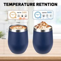 Gobelet à vin Moioco avec couvercles, plusieurs couleurs, garde les liquides chauds ou froids