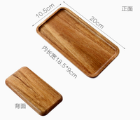 Plateau de service rectangulaire ovale en bois d'acacia, plateau en bois massif pour la présentation de nourriture, de desserts et de café, pour la cuisine, le café, le restaurant
