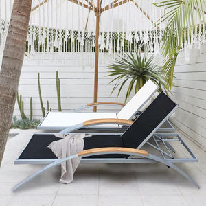 Aluminio al aire libre sol salón silla servicio <span class=keywords><strong>alquiler</strong></span> proveedor playa <span class=keywords><strong>piscina</strong></span> chaise lounge silla plegable malla Resort <span class=keywords><strong>piscina</strong></span> tumbona - Product Image 2