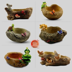 Maceta Multiusos Creativa para Micro-Paisajes, Maceta para Plantas Carnosas, Adornos Artesanales <span class=keywords><strong>de</strong></span> Resina, Imitación <span class=keywords><strong>de</strong></span> Piedra y <span class=keywords><strong>Madera</strong></span> Seca - Product Image 2