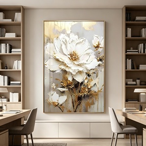 Décoration murale moderne, <span class=keywords><strong>peinture</strong></span> acrylique abstraite peinte à la main sur toile, <span class=keywords><strong>peinture</strong></span> florale texturée faite à la main pour la décoration <span class=keywords><strong>de</strong></span> la maison, luxe - Product Image 5