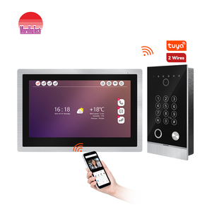 Hiện đại 10inch tuya App nhà thông minh <span class=keywords><strong>Video</strong></span> <span class=keywords><strong>intercom</strong></span> Doorphone hệ thống nhập với không thấm nước chuông cửa Kit cho căn hộ - Product Image 1