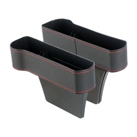 Boîte de rangement multifonctionnelle pour l'espace entre les sièges de voiture, en cuir PU, organisateur de fentes pour voiture, support de rangement pour articles divers