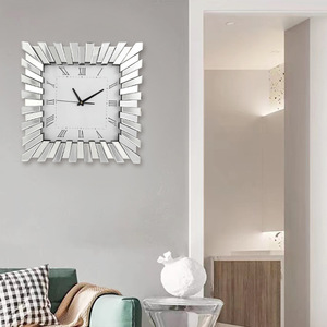 <span class=keywords><strong>Reloj</strong></span> de pared de moda con personalidad cuadrada de luz de lujo, <span class=keywords><strong>reloj</strong></span> decorativo para el hogar, <span class=keywords><strong>reloj</strong></span> de pared con espejo - Product Image 3