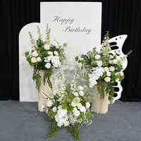 Luxe Kunstbloemenbol Witte Roos Orchidee Bloemstuk Bruiloft Tafeldecoratie Evenement Decoratie Groothandel