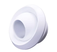 Diffuseur de climatiseur en plastique et aluminium ABS Buse d'air à jet sphérique réglable Design moderne Ventilation du système HVAC extérieur